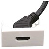 Kabelis FULL Modulis HDMI FULL F22 - Kątowy. Lizdas żeńskie do żeńskiego. 20 cm. Baltas, FA-2420-P-HDMI(F/F)-20CM-V2.0