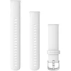 Išmaniojo laikrodžio Garmin greitai atsegamas, silikoninis dirželis, Baltos spalvos, 18mm