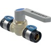 Geberit „FlowFit“ rutulinis vožtuvas su rankena, d = 25 mm, pagamintas iš bešvinio silikono bronzos