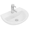 Geberit Ifö Spira kriauklė, lenkta 60 cm, 15162 - tvirtinama varžtais, su maišytuvo skyle ir be perpildymo angos, gylis 168