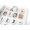 Geemarc PHOTOPHONE 110 laidinis telefonas su dideliais mygtukais, baltas