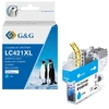 G&G rašalas. Suderinamas rašalas Brother LC421XLC kasetė (500 puslapių) Cyan