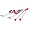 Gizmo_Riders Vaikiškos slidės 70 cm su slidinėjimo lazdomis, baltos/violetinės