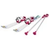 Gizmo Wanna Haves Vaikiškos slidės 90 cm su slidinėjimo lazdomis, baltos/violetinės