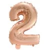 Globos Europe Bv Folie ballon 2 rose auksinis, 41 cm