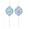 Globos Europe Bv Gurli Pig popieriniai šiaudeliai 4 vnt.