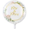 Globos Europe Bv Balta folijos balionas Mr & Mrs, 46 cm