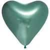 Globos Europe Bv Veidrodinės žalios spalvos širdelės formos balionai, 6 vnt.