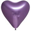 Globos Europe Bv Veidrodiniai violetiniai širdelių formos balionai, 6 vnt.