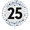 Globos Europe Bv Sidabrinis folijos balionas „25 metai“, 46 cm