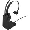 Gn Audio Jabra Evolve3 45 MS - USB-A with Dongle - Mono (Charging Stovas), Belaidės, Office/Call center, 20 - 20000 Hz, 102 g, Ausinės, Juodas