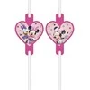 Globos Europe Bv GoDan Popieriniai šiaudeliai su medalionu Minnie Mouse 4 vnt.