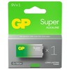 Gold Peak Industries GP Batteries Super Alkaline 151426, Vienkartinės baterijos, 6LR61, 9V, Šarminė, 9 V, 1 vnt., Žalia, Pilka