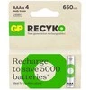 Gold Peak Industries GP akumuliatoriai GP ReCyko Micro (AAA) - Akku NiMH 650 mAh 1.2 V 2 st.