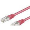 Goobay Apvalus CAT5e jungiamasis laidas, 0,25 m, rausvai raudonas (95208)