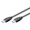 Goobay 0.5 m USB 3.0 A/A, 0.5 m, USB A, USB A, USB 3.2 Gen 1 (3.1 Gen 1), Vyr./Vyr., Juoda
