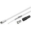 Goobay 100 dB koaksialinės antenos kabelio rinkinys, 10 m, F tipo, koaksialinis, baltas