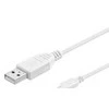 Goobay Trumpas USB laidas USB-A - microUSB 1,8 m Baltas (95143)
