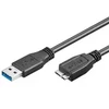 Inline Goobay 1 m USB 3.0 A/micro-B, 1 m, USB A, Micro-USB B, vyriškas/vyriškas, juodas