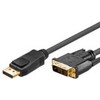 Goobay 2m DP/DVI, 2 m, DisplayPort, auksinis, juodas, vyriškas/vyriškas, 1 vnt.