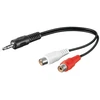 Goobay 3.5 mm garso kabelio adapteris, vyriškas į stereo RCA moterišką, 0,2 m, 3,5 mm, vyriškas, 2 x RCA, moteriškas, 0,2 m, juodas, raudonas, baltas