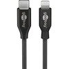 USB kabelis Goobay USB- C - Žaibas 1 m Juoda (39424)