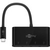 Goobay 4 prievadų USB-C daugiafunkcis adapteris, USB Type-C, USB 3.2 Gen 1 (3.1 Gen 1) Type-A, 5000 Mbit/s, juodas, apvalus kabelis, USB