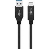 Kabelis USB Goobay USB-A - USB-C 1 m Juodas (RB41074)