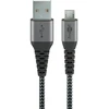 Goobay 49273, 0,5 m, Micro-USB B, USB A, USB 2.0, juoda, pilka