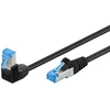 Goobay 51561, 10 m, Cat6a, S/FTP (S-STP), RJ-45, RJ-45, juodas, mėlynas