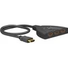 Goobay | HDMI jungiklis 3 į 1 (4K @ 30 Hz) | 58487 | Juodas | HDMI moteriškas | 3 HDMI lizdas | 0,58 m
