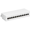 Goobay CAT 6 mini/stalinio kompiuterio pataisų skydelis, 12 prievadų – spalva balta