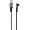 Goobay 64657, 2 m, USB C, USB A, USB 2.0, juoda, pilka