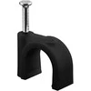 Flop uchwyt kabla apvalus JUODA Goobay 100x 12mm