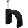 Flop uchwyt kabla apvalus JUODA Goobay 100x 16mm
