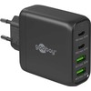 Įkroviklis Goobay Multiport fast įkrovimo stotelė USB-C PD (68 W), juodas