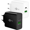Goobay 65 W USB-C PD GaN dvigubas greitasis įkroviklis juodas