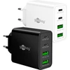 Goobay 65 W USB-C PD GaN daugiaportis greitasis įkroviklis baltas