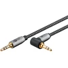 Kabelis Goobay AUX garso pajungimo laidas, 3,5 mm stereo, 90, 5 m, Sharkskin Pilkas - Laido ilgis 5 m