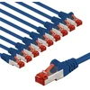 Goobay 66629, 2 m, Cat6, S/FTP (S-STP), RJ-45, RJ-45, Mėlyna, Raudona
