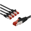 Goobay 66634, 3 m, Cat6, S/FTP (S-STP), RJ-45, RJ-45, Juodas