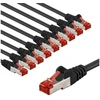 „Goobay CAT 6 Komutacinis kabelis“, S/FTP (PiMF), 5 m, juodas, 10 vienetų pakuotė – laido ilgis 5 m