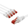 Goobay CAT 6 lauko kabelis, S/FTP (PiMF), 5 m, balta, rinkinys 5 - Kabelio ilgis 5 m