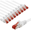 Goobay 66649, 5 m, Cat6, S/FTP (S-STP), RJ-45, RJ-45, Raudona, Balta