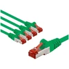 Goobay CAT 6 kabelis krosowy, S/FTP (PiMF), 2 m, žalia, komplektas 5 - Długość kabla 2 m