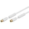 Goobay antenos kabelis 2,5 m, baltas, su feritu (80 dB), 2x ekranuotas