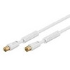 Goobay antenos kabelis 5,0 m, baltas, su feritu (80 dB), 2x ekranuotas