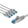 „Goobay CAT 6A Komutacinis kabelis“, S/FTP (PiMF), 3 m, pilka, 5 vienetų pakuotė – laido ilgis 3 m