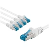 Goobay CAT 6A kabelis krosowy, S/FTP (PiMF), 3 m, balta, komplektas 5 - Długość kabla 3 m (RB67547)