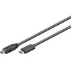 Goobay 67989, 0,5 m, Mini-USB B, USB C, USB 2.0, Kištukas/Kištukas, Juodas